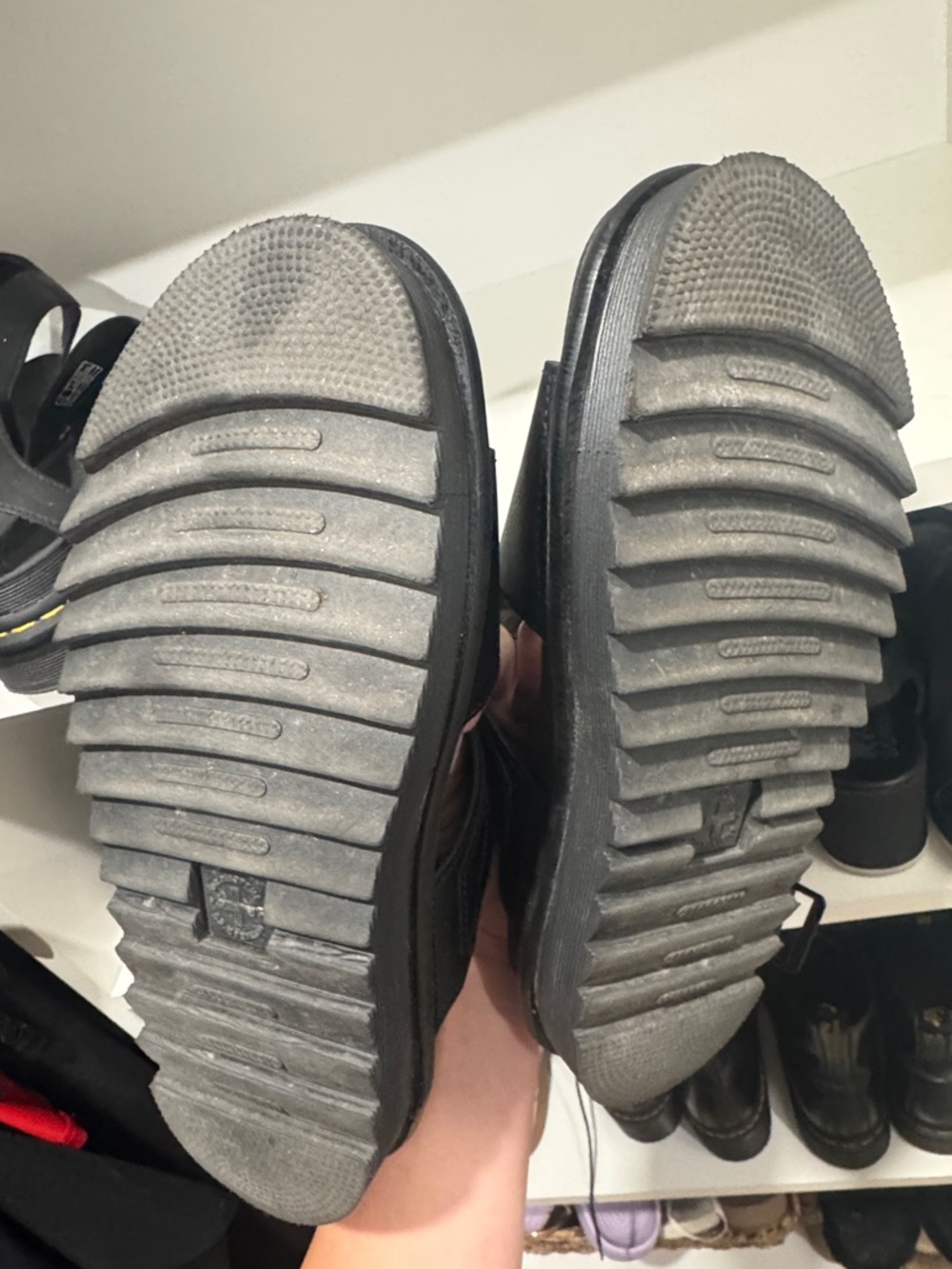 Dr. Martens Black Leather Platform Sandals - Picture 8 of 8